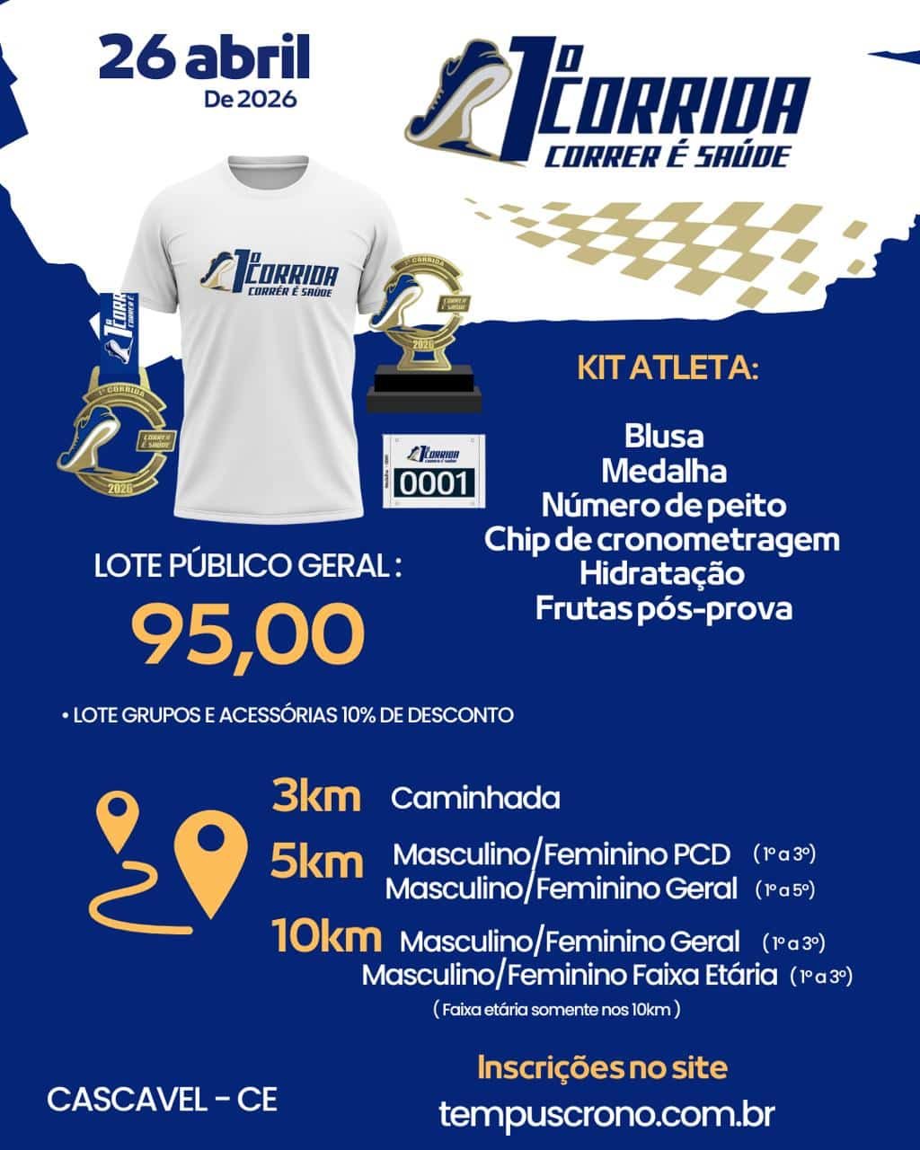 1ª Corrida Correr é Saúde – corrida em Cascavel