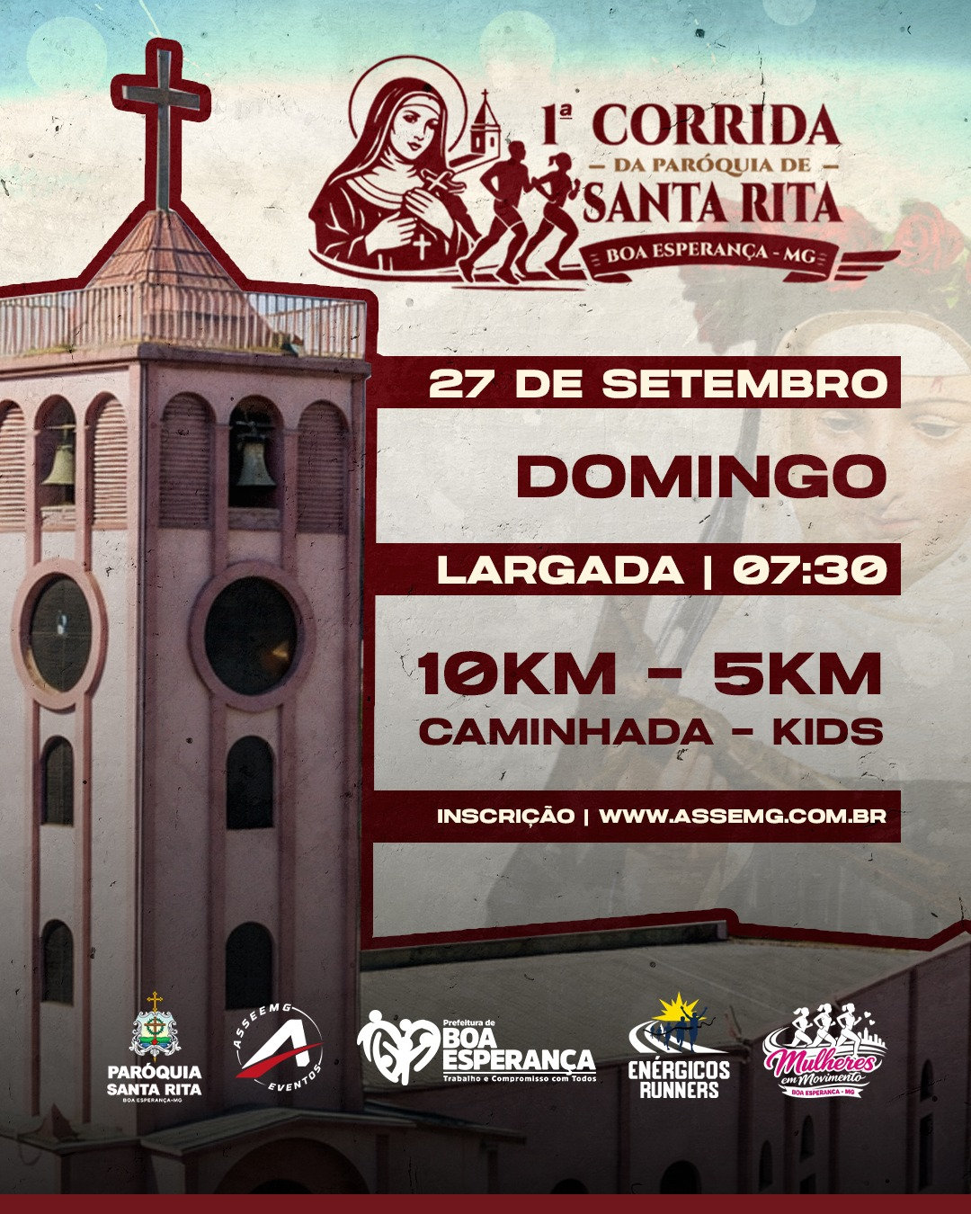 1ª Corrida da Paróquia de Santa Rita – corrida em Boa Esperança