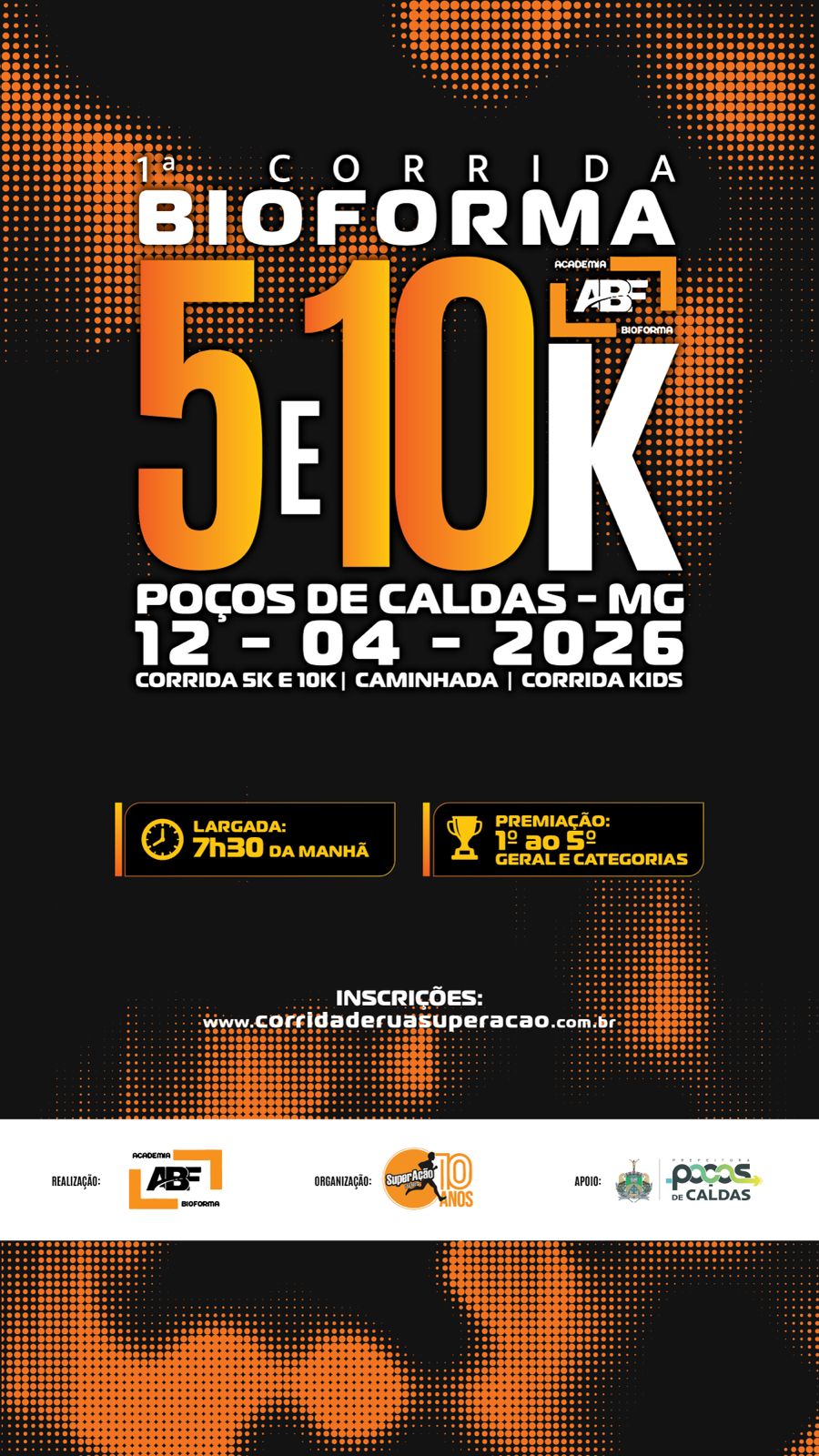 1ª Corrida de Rua Academia Bio Forma – corrida em Poços de Caldas