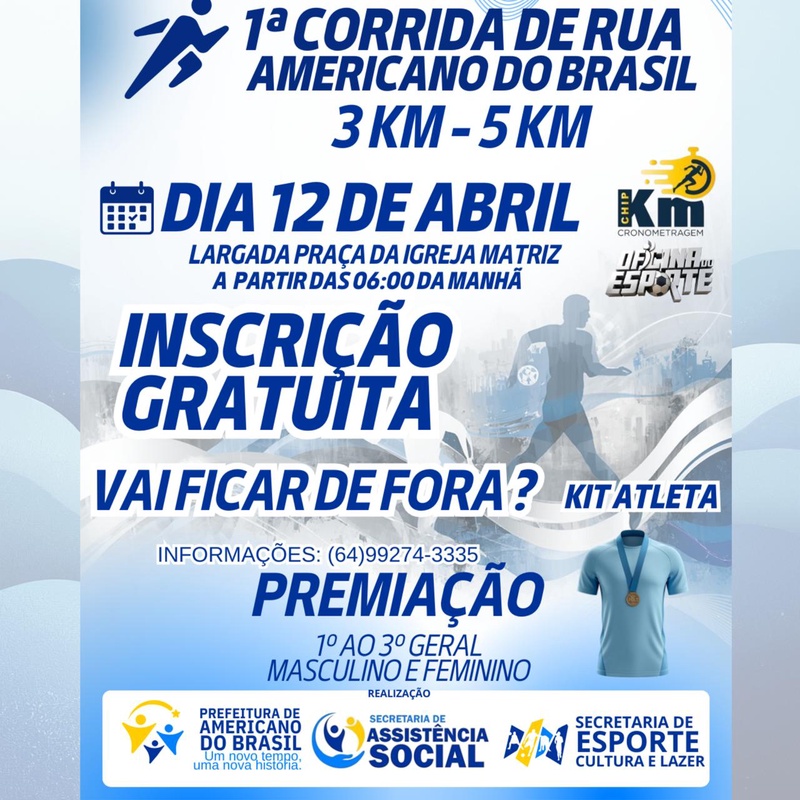 1ª Corrida de Rua Americano do Brasil – corrida em Americano do Brasil