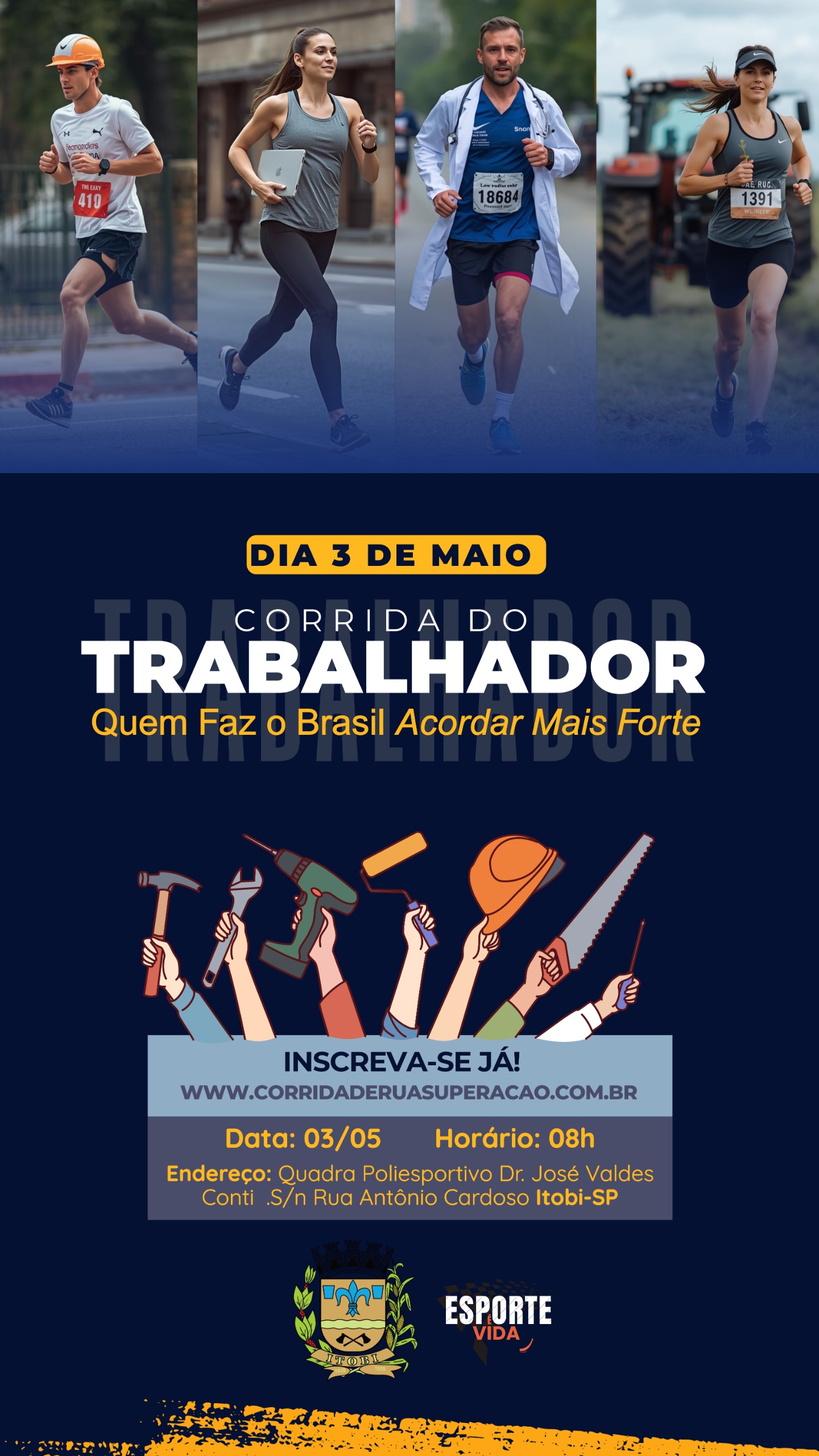 1ª Corrida do Trabalhador de Itobi – corrida em Itobi