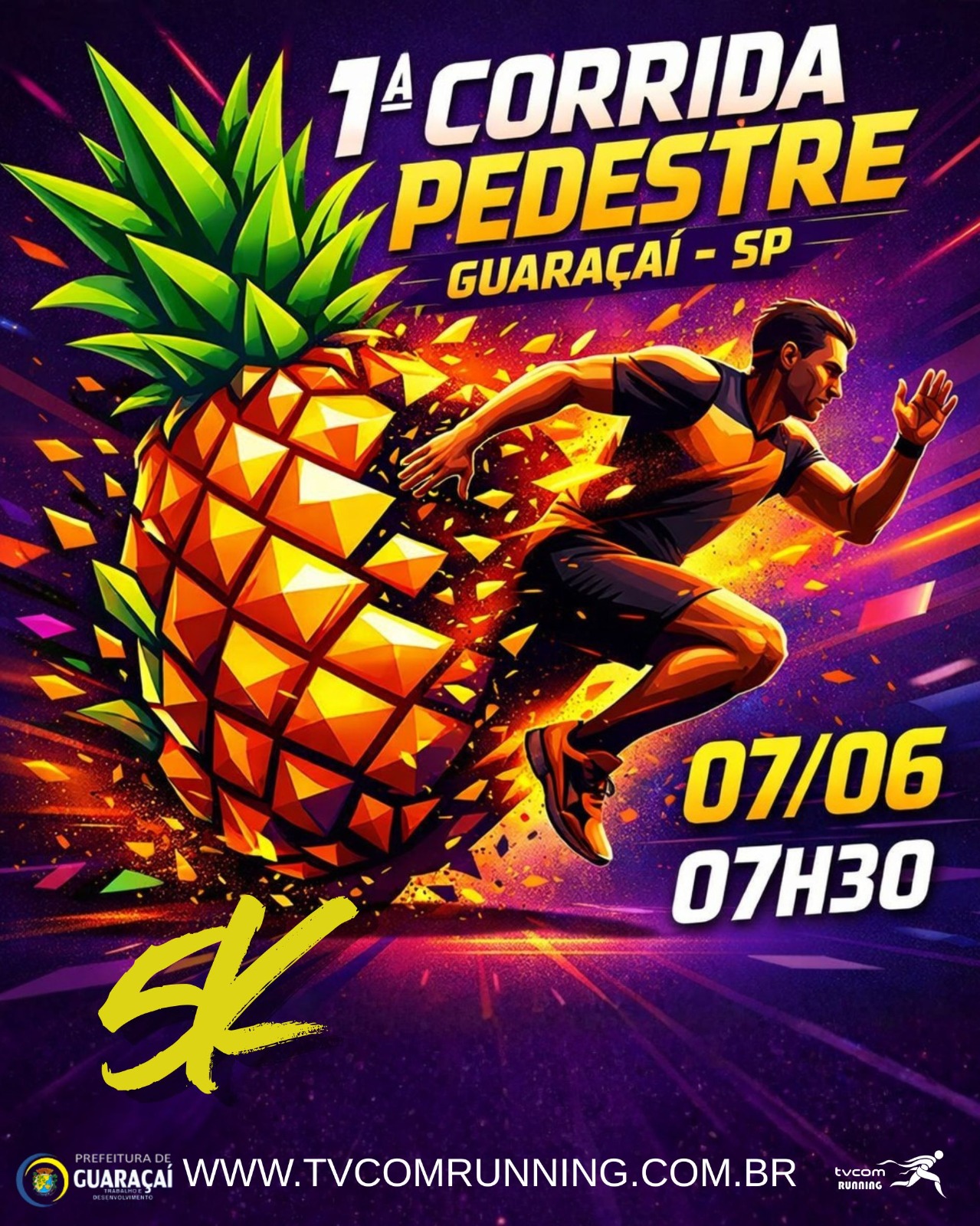 1ª Corrida Pedestre de Guaraçaí – corrida em Guaraçaí