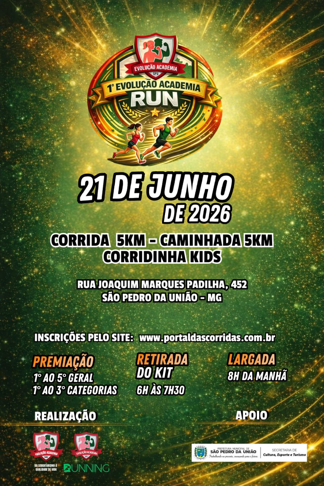 1ª Evolução Academia Run – corrida em São Pedro da União