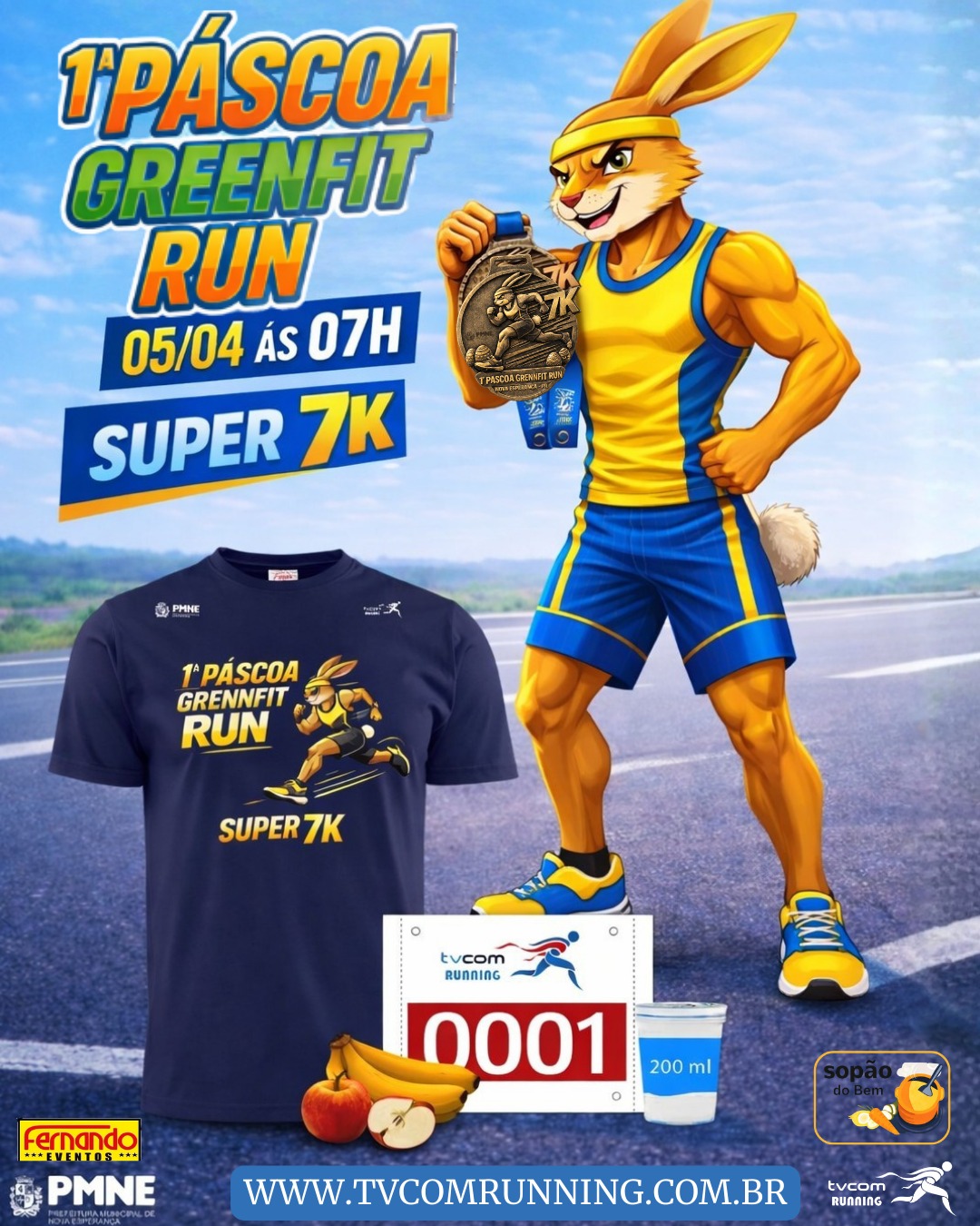 1ª Páscoa GreenFit Run – corrida em Nova Esperança