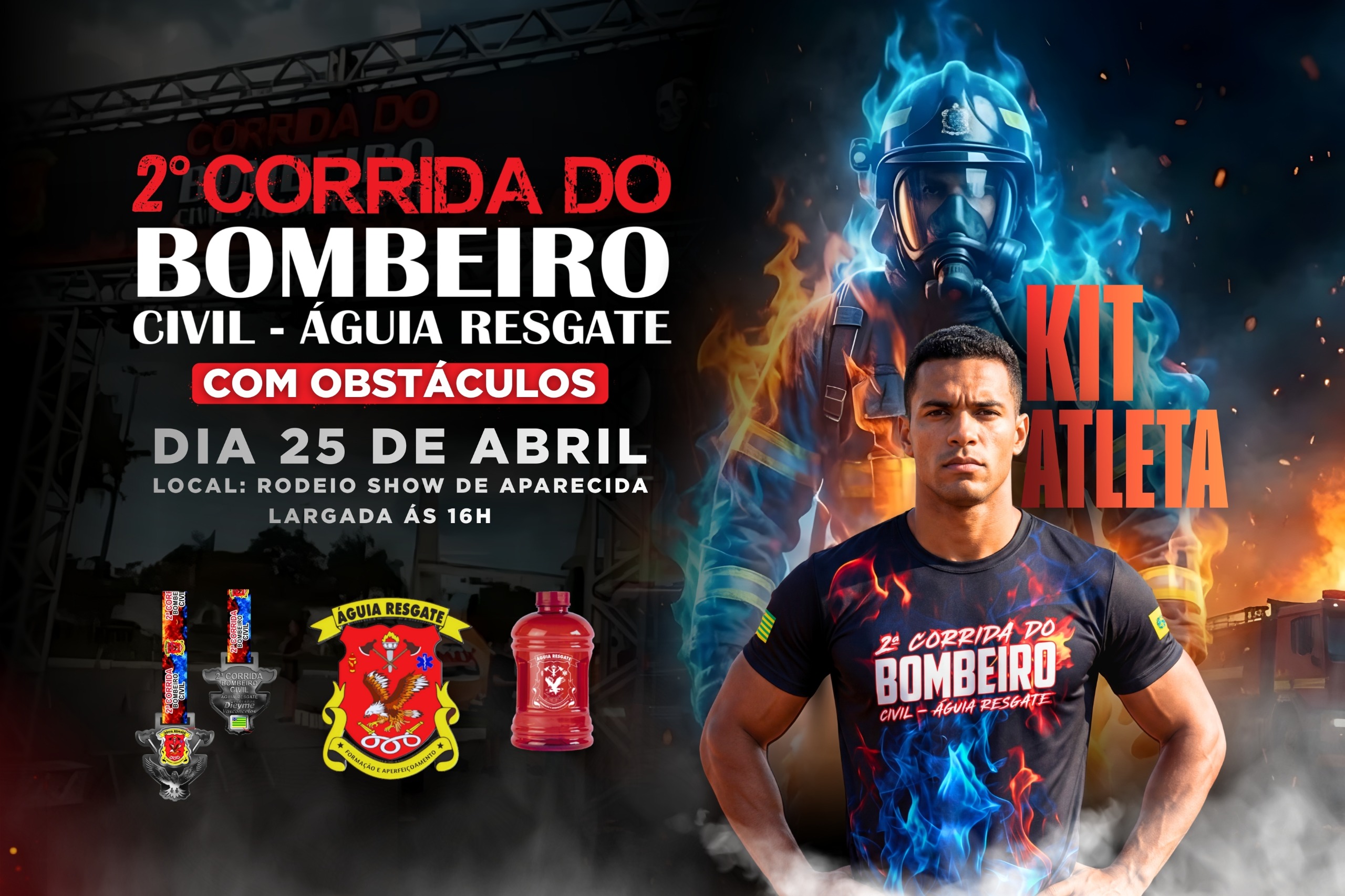 2ª Corrida Bombeiro Civil – Águia Resgate – corrida em Aparecida de Goiânia