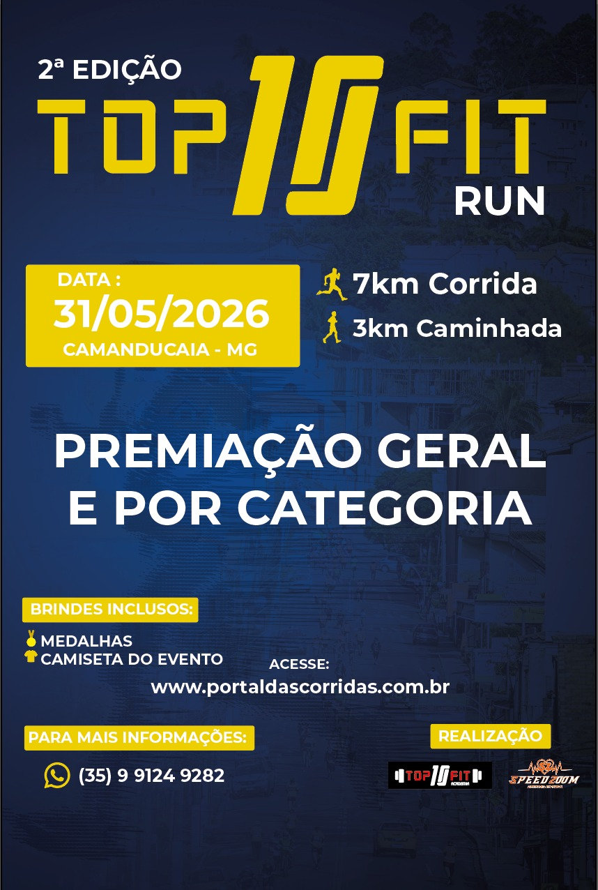 2ª Corrida Top 10 Fit – corrida em Camanducaia