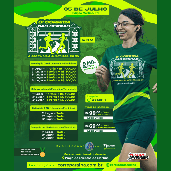 3ª Corrida das Serras – corrida em Martins