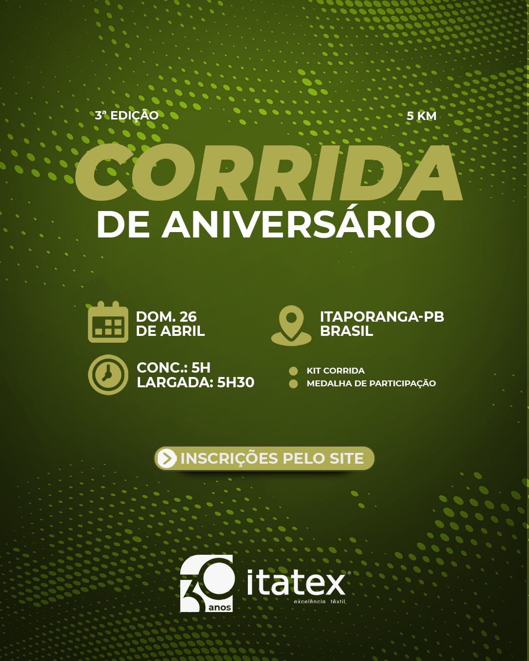 3ª Corrida de Aniversário da Itatex – corrida em Itaporanga