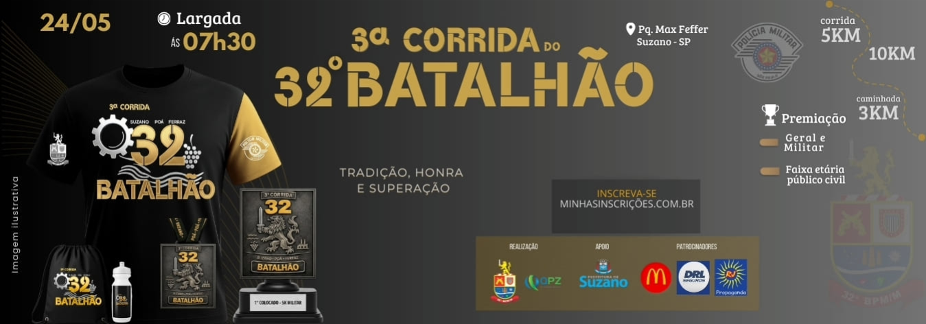 3ª Corrida do 32º Batalhao – corrida em Suzano