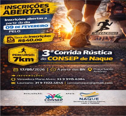 3ª Corrida Rústica do CONSEP – corrida em Naque
