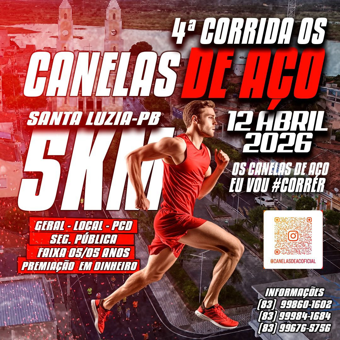 4ª Corrida dos Canelas de Aço – corrida em Santa Luzia