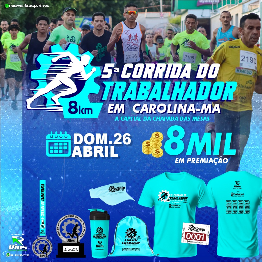 5ª Corrida do Trabalhador – corrida em Carolina
