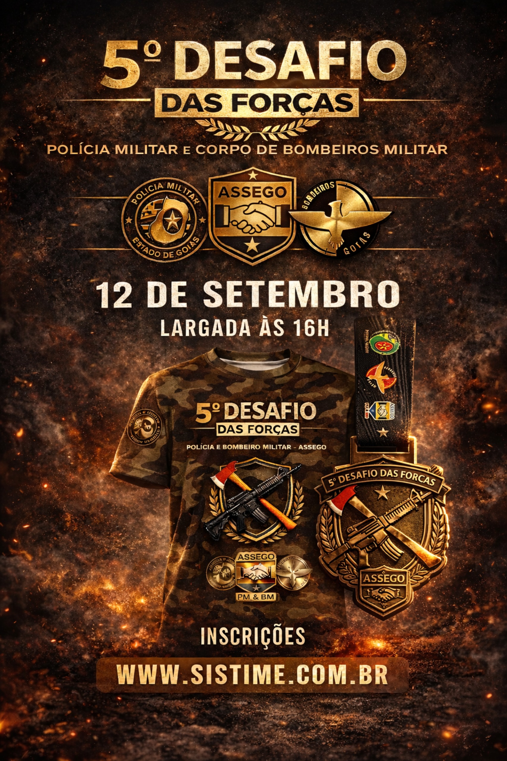 5º Desafio das Forças Polícia e Bombeiro Militar – corrida em Goiânia