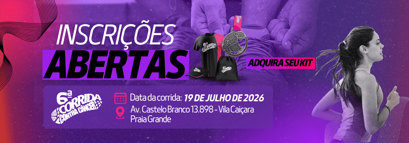 6ª Corrida contra o Câncer – corrida em Praia Grande