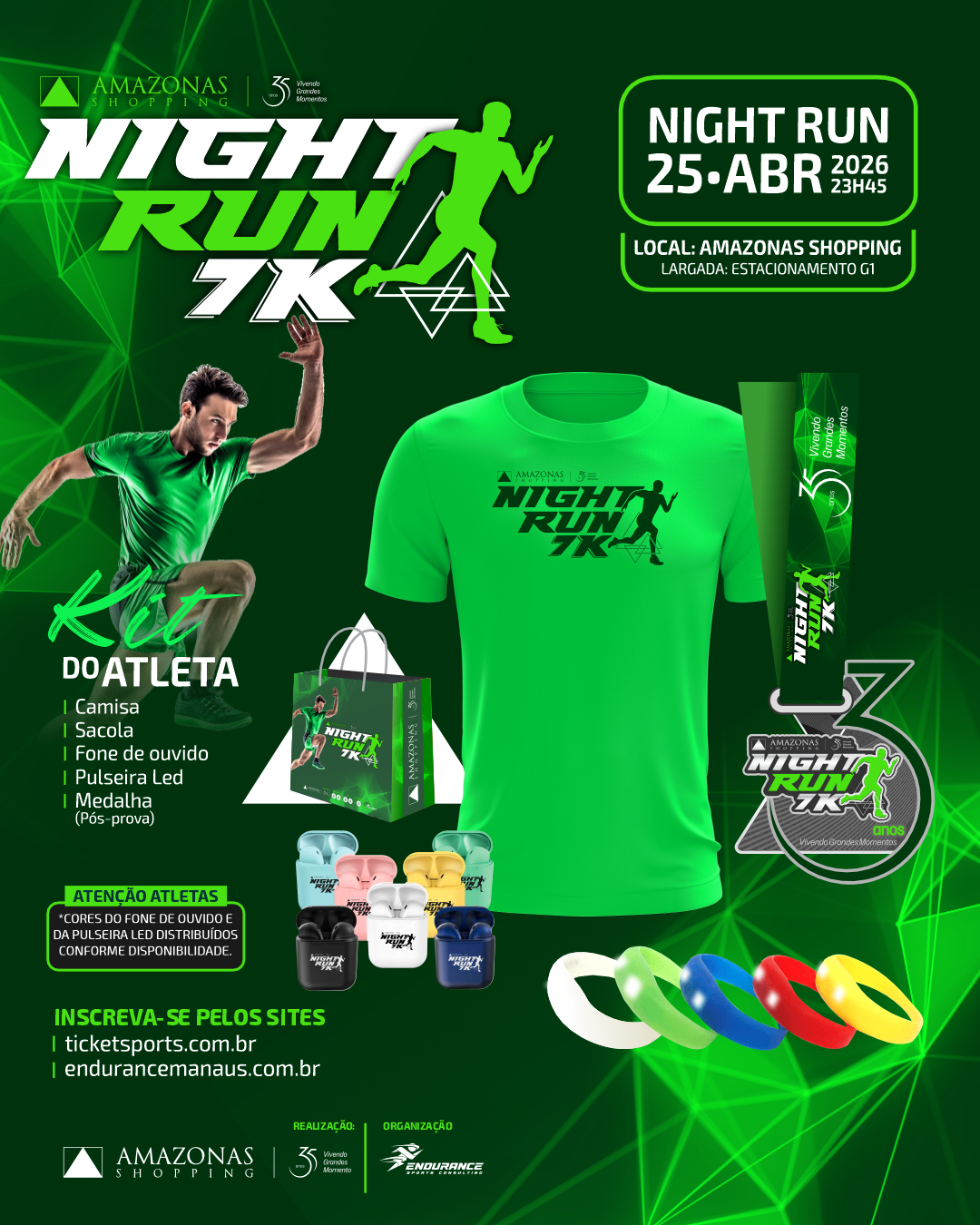 Amazonas Shopping Night Run 2026 – corrida em Manaus