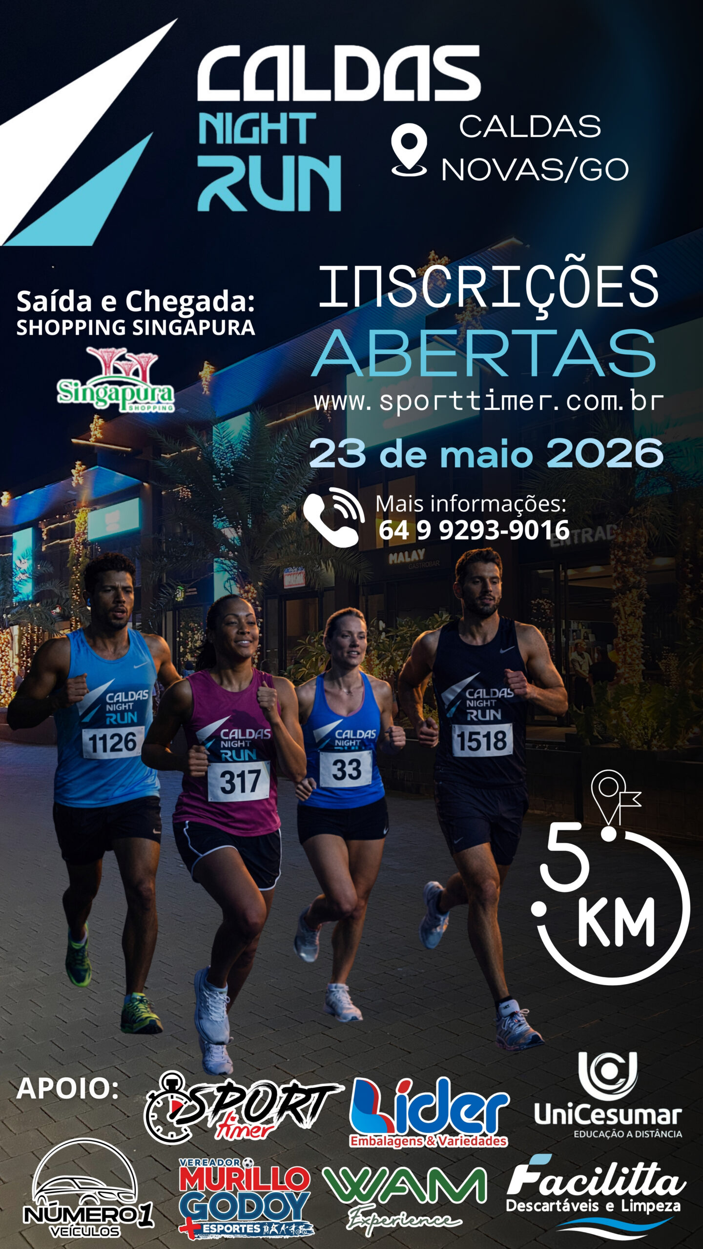 Caldas Night Run – corrida em Caldas Novas