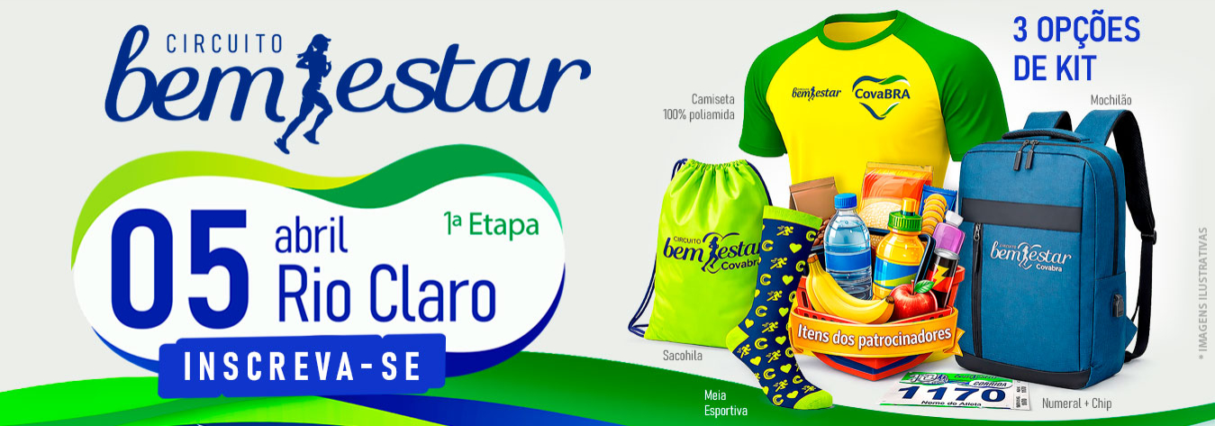 Circuito Bem Estar Covabra – Etapa Rio Claro – corrida em Rio Claro