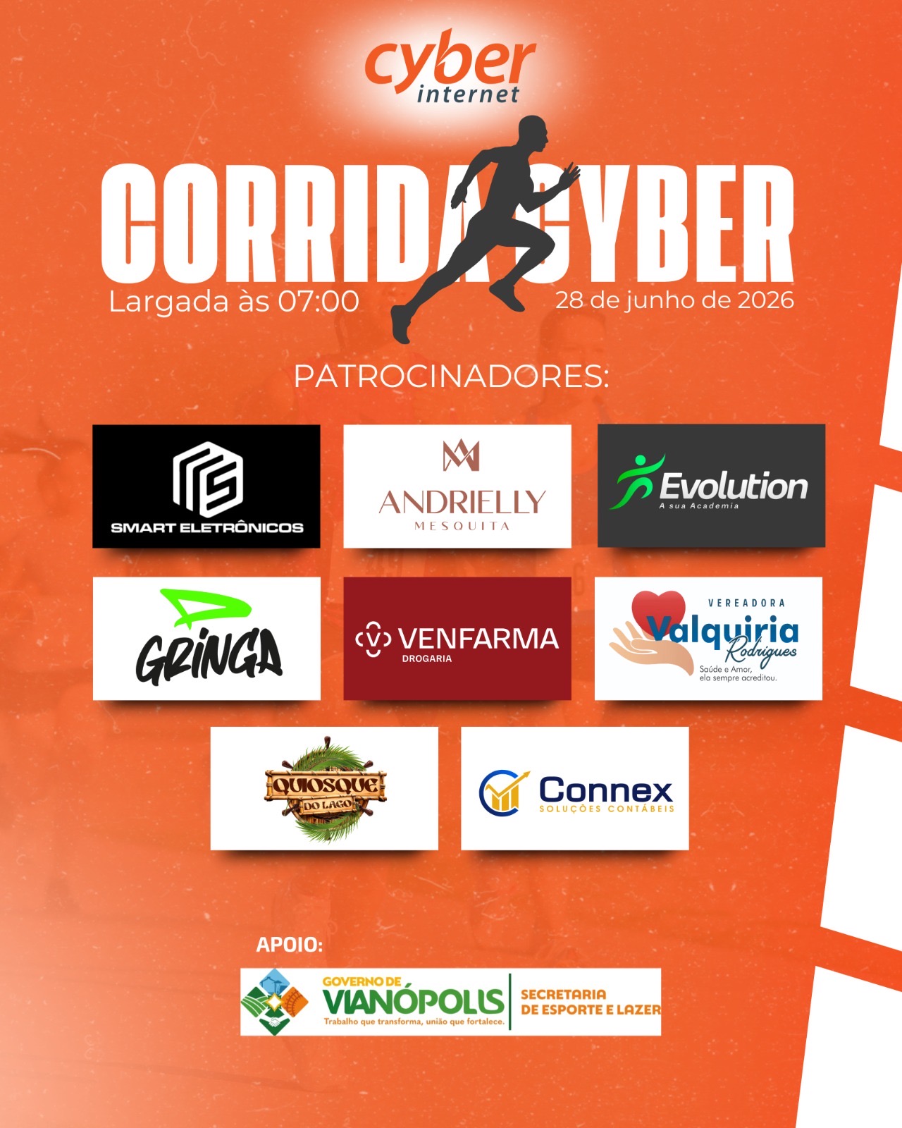 Circuito CYBER – Etapa Vianópolis – corrida em Vianópolis