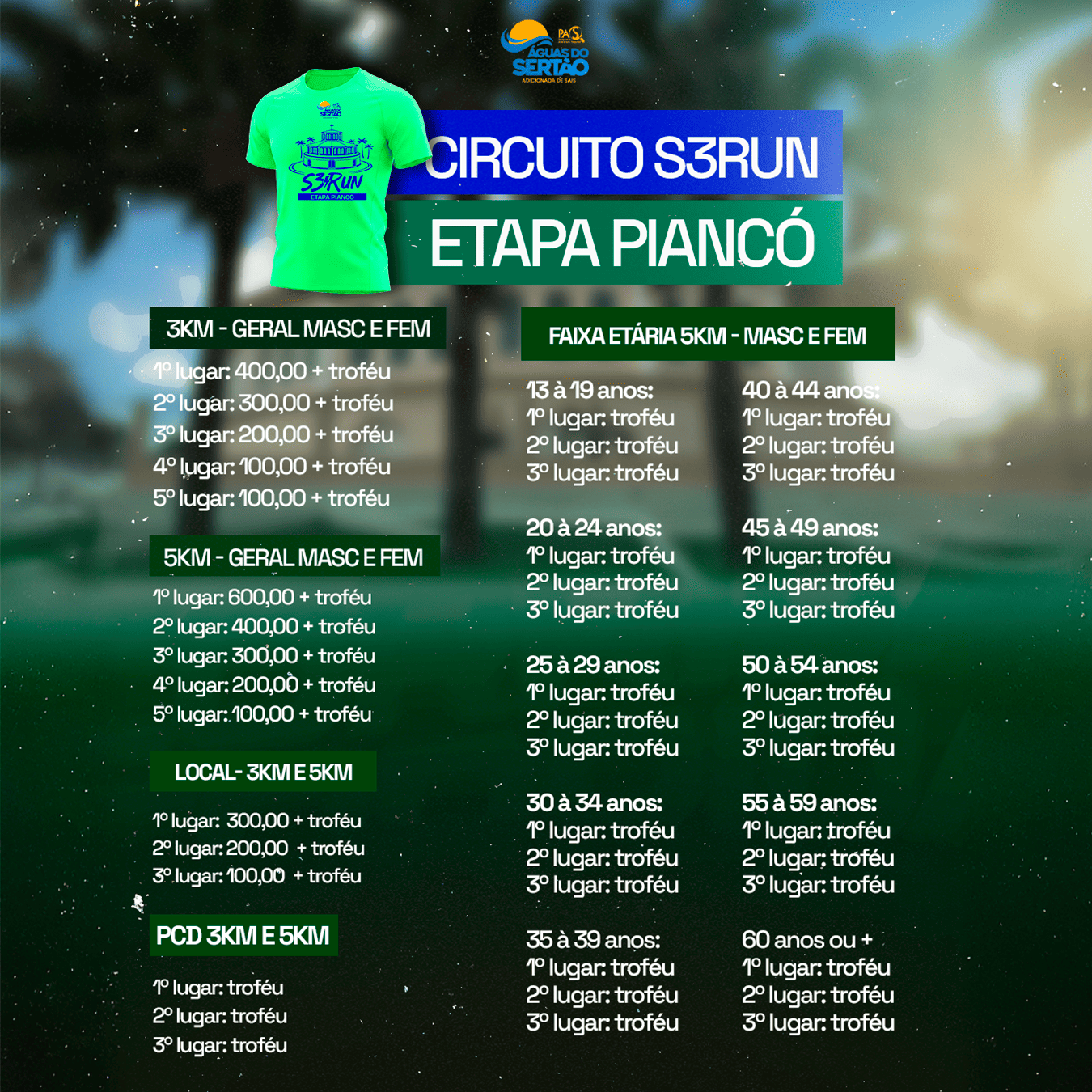 Circuito S3 Run – Etapa Piancó – corrida em Piancó