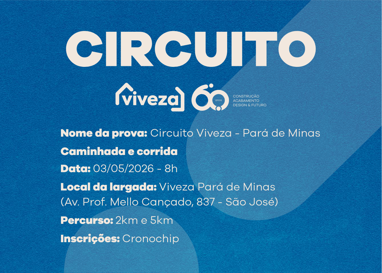 Circuito Viveza 60 Anos – 4ª Etapa – corrida em Pará de Minas