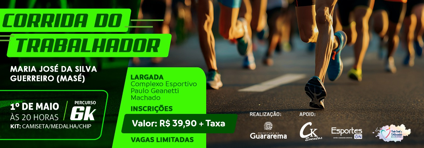 Corrida do Trabalhador 2026 – corrida em Guararema