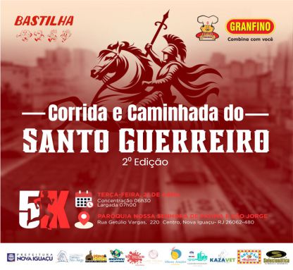 Corrida e Caminhada Santo Guerreiro – 2ª Edição – corrida em Nova Iguaçu