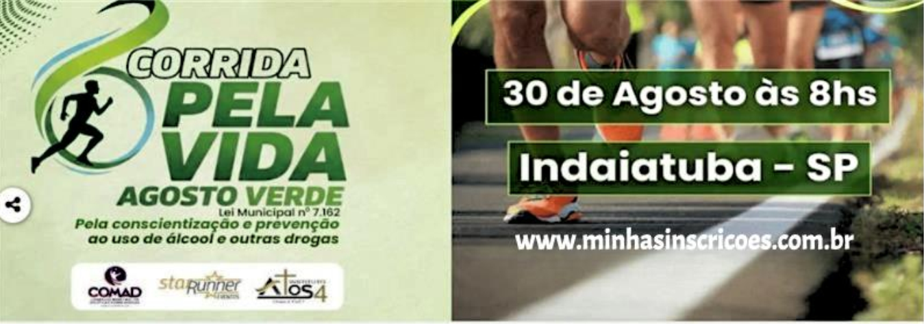 Corrida pela Vida Agosto Verde – corrida em Indaiatuba