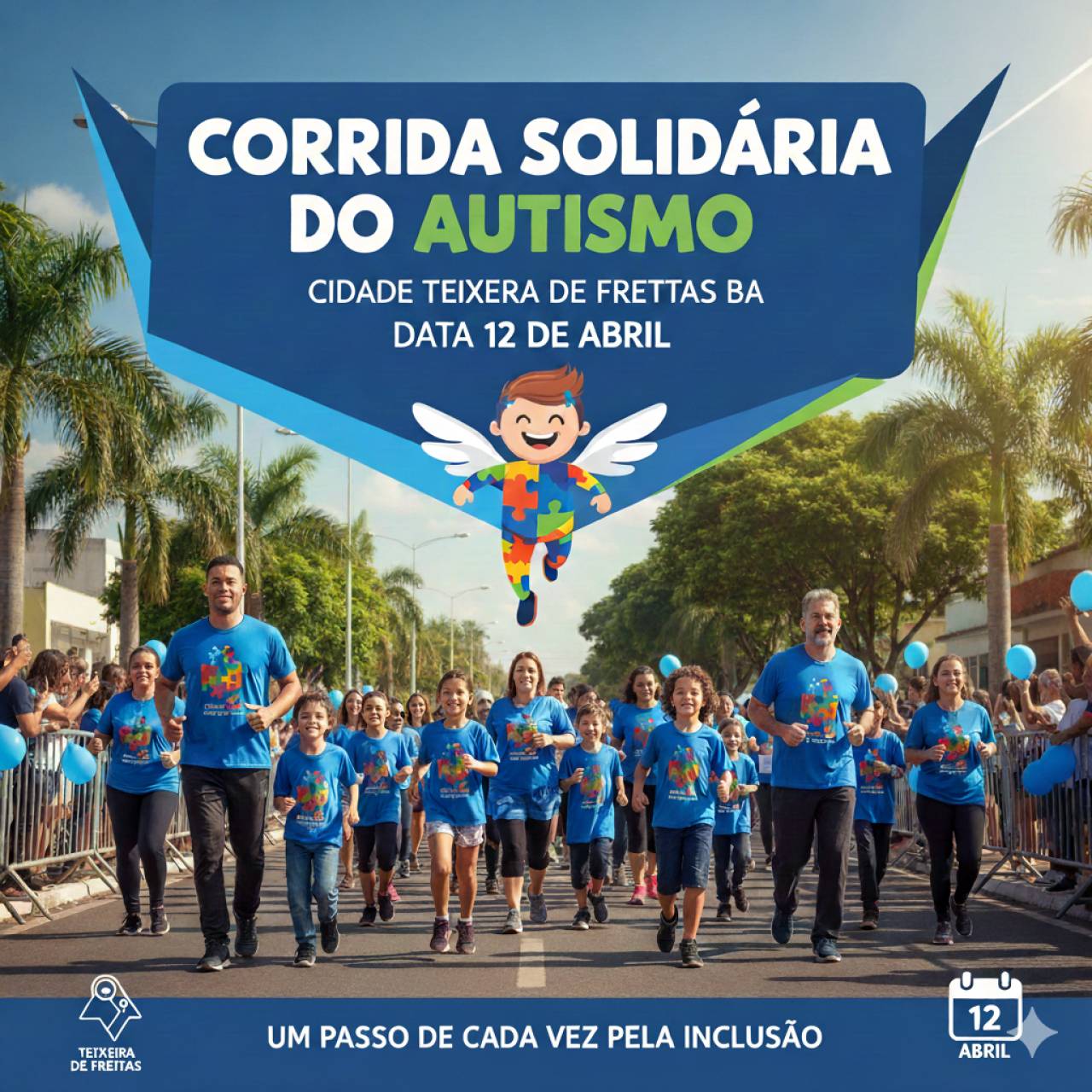 Corrida Solidária do Autismo – corrida em Teixeira de Freitas