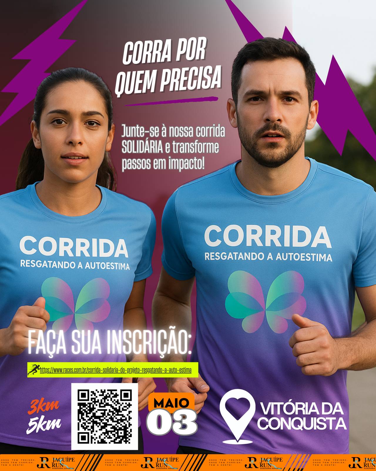 Corrida Solidária do Projeto Resgatando a Auto Estima – corrida em Vitória da Conquista