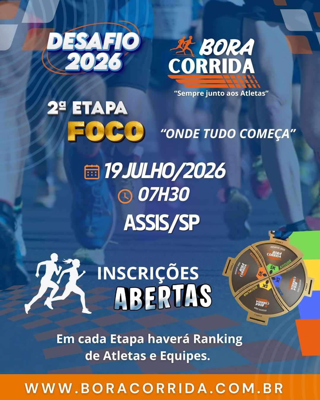 Desafio Bora Corrida – 2ª Etapa – Foco – corrida em Assis