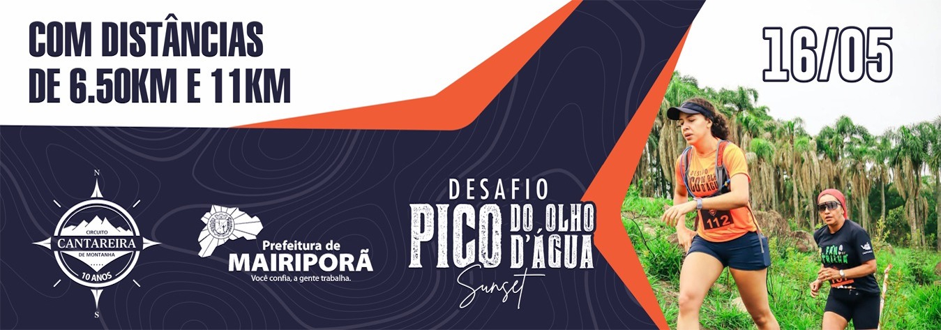 Desafio Pico do Olho D’Água Sunset – corrida em Mairiporã