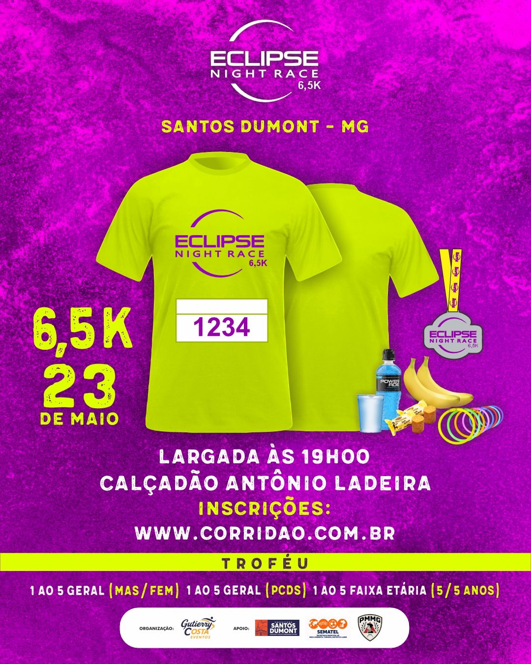 Eclipse Night Race – corrida em Santos Dumont