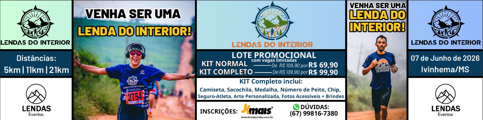 Lendas do Interior – Corrida Rústica – corrida em Ivinhema
