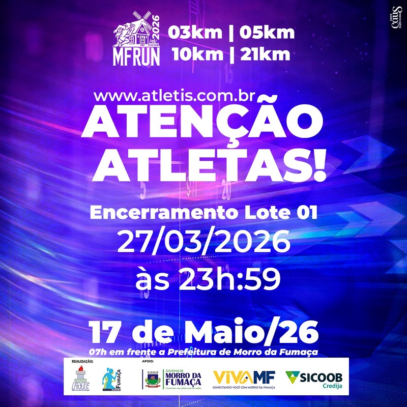 MF Run 2026 – corrida em Morro da Fumaça