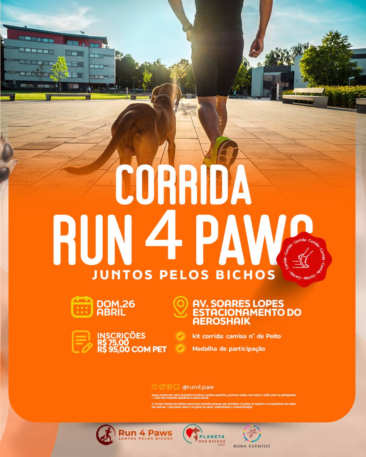 Run 4 Paws – Juntos Pelos Bichos – corrida em Ilhéus