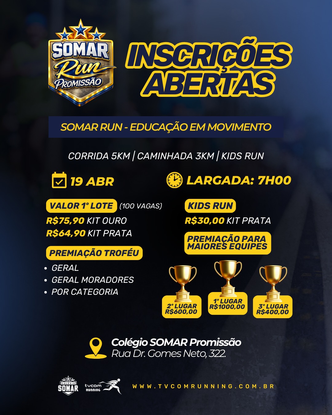 Somar Run – corrida em Promissão