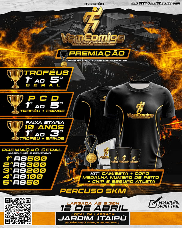 Vem Comigo Correr e Caminhar – corrida em Goiânia