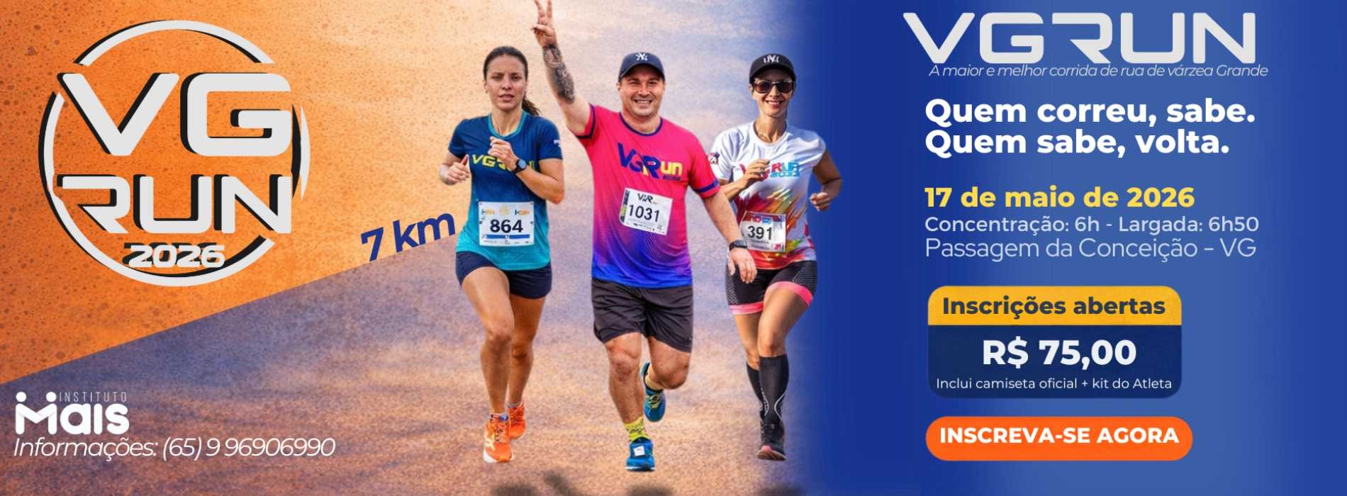 VG Run 2026 – corrida em Várzea Grande