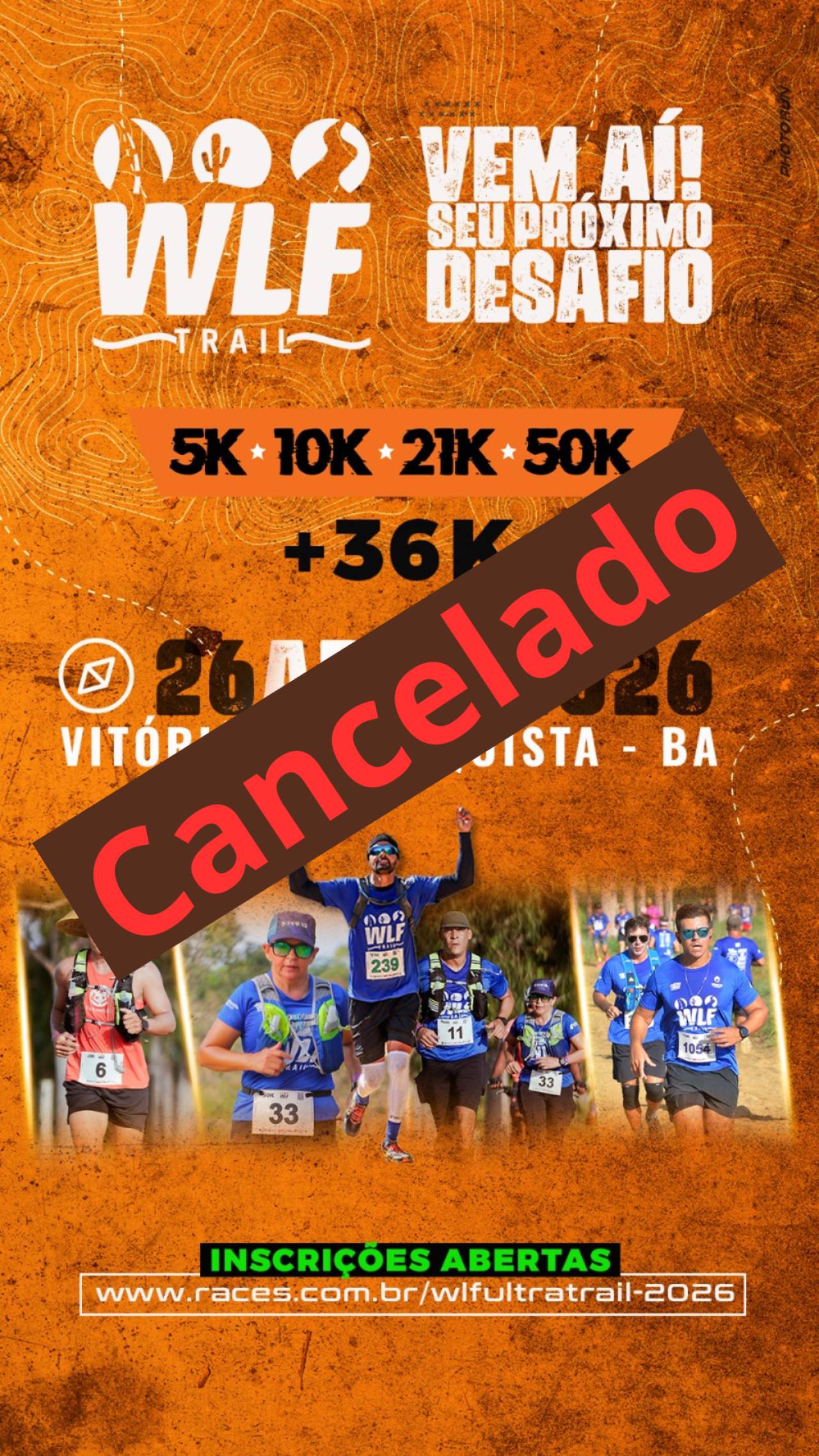 WLF Ultra Trail 2026 – corrida em Vitória da Conquista