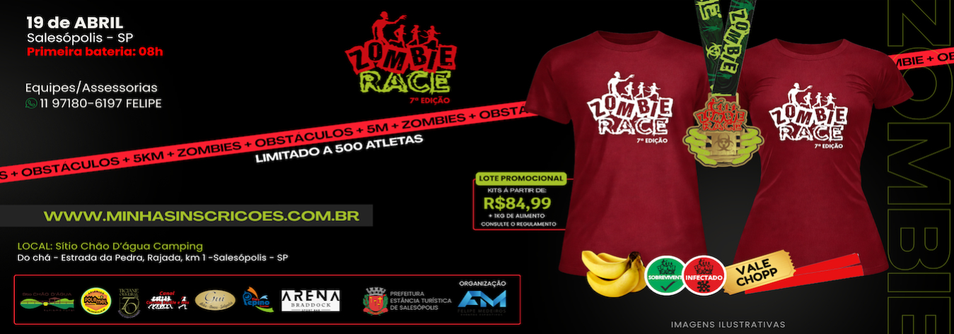 Zombie Race – 7ª Edição – corrida em Salesópolis